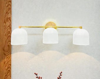 Moderne dubbele wandkandelaar uit het midden van de eeuw - Vanity Lighting