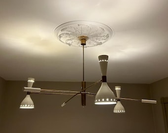 Mid Century Modern Brass Sputnik Chandelier - Stilnovo Style