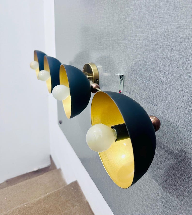 Customized Modern Wall Sconce Vanity 4 Bulb Light Brass Light Fixture