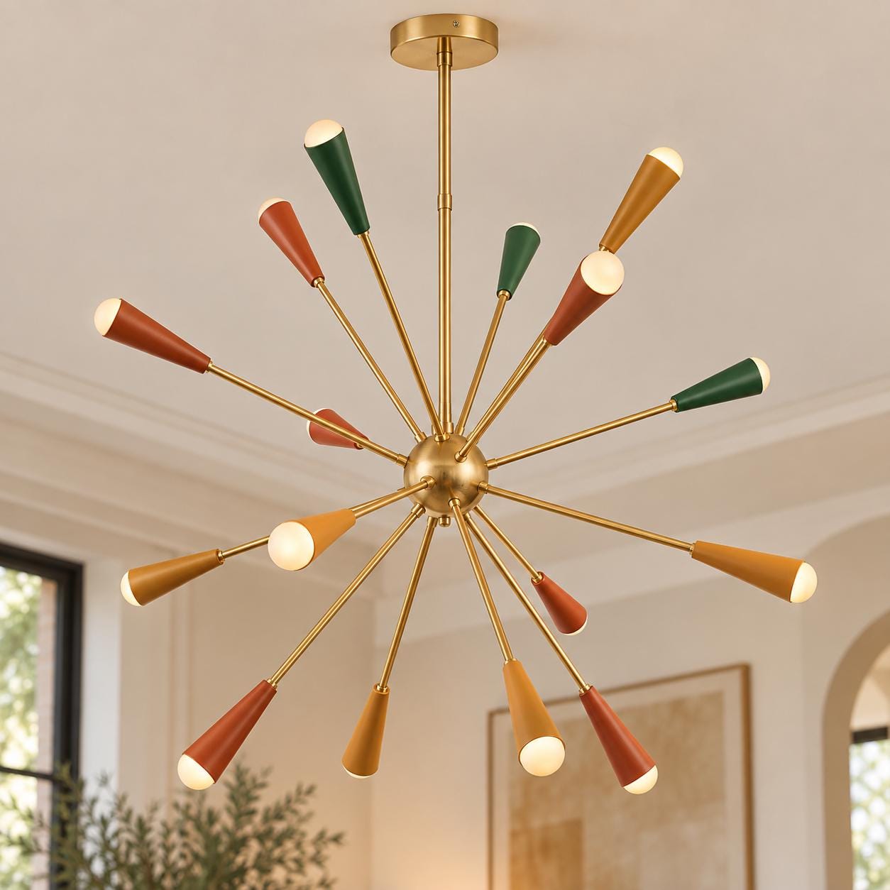 Mid Century Starburst Light - Etsy