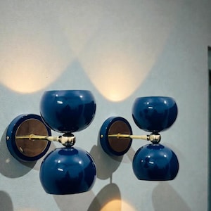 Messing Diabolo Wandleuchte 2 Paar: Mid-Century Modern Italienische Wandleuchte