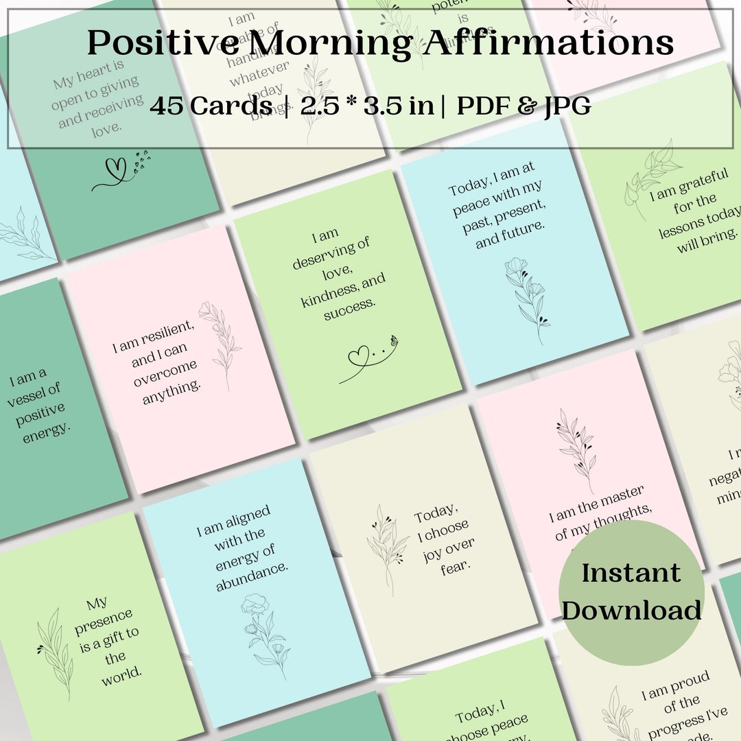 Daily Affirmation Cards Printable Daily Affirmations for Personal Daily Affirmation Cards Printable Daily Affirmations for Personal