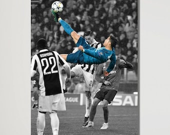 Cristiano Ronaldo Football Poster Canvas Wall Art Home Decor