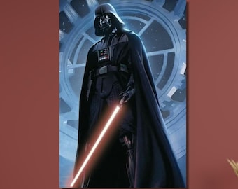 Darth Vader Starwars Darth Vader Canvas Wall Art, Darth Vader Canvas poster, Midnight Starwars Print Art, Clone Wars Gift CANVAS poster
