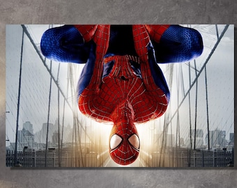 Spider-Man Into the Spider-Verse Canvas Poster,Spiderman Canvas Print Wall Art,Gift for Kids,Spider-man Wall Decor,Game Room Man Cave Decors