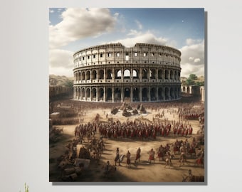 Diseño de arte de pared del antiguo Imperio Romano, póster impreso en lienzo sobre la vida en el antiguo Imperio Romano, guerreros en el antiguo Imperio Romano