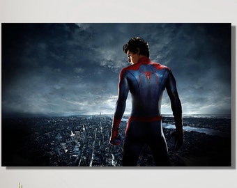 Spider-Man Into the Spider-Verse Canvas Poster,Spiderman Canvas Print Wall Art,Gift for Kids,Spider-man Wall Decor,Game Room Man Cave Decors