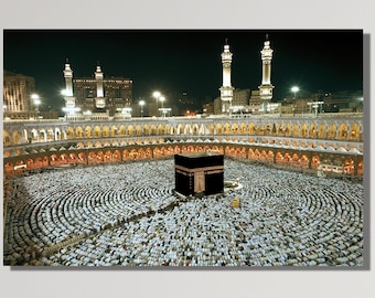 Kaaba Canvas Art, Qibla Wall Art, Gift for Muslim, Modern Wall Art, Home Decor Art, Islamic Canvas Art, Personalized Gift, Wall Art Decor