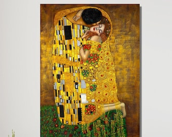 グスタフ・クリムト「接吻」複製画 クリムト壁アート オリジナル
