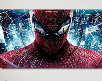 Spiderman Verse Miles Morales Poster,Miles Morales Canvas,Spiderman Canvas Print ,Spiderman Poster,Marvel Poster,Gift for Kids,Ready to Hang
