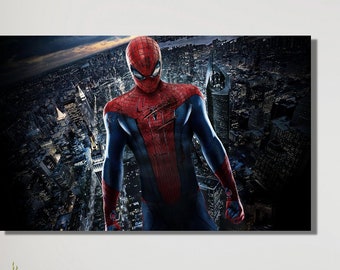 Spider-Man Into the Spider-Verse Canvas Poster,Spiderman Canvas Print Wall Art,Gift for Kids,Spider-man Wall Decor,Game Room Man Cave Decors