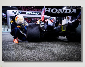 Max Verstappen Canvas Wall Art - Max Verstappen Fans Poster Home Decor-Grand Prix F1 Wall Art - F1 Fan Gift Poster - Legend Verstappen Print