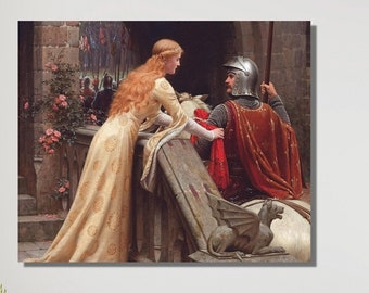 Edmund Blair Leighton Canvas Wall Art Print, Famous Edmund Blair Leighton Print Poster Leighton modern CANVAS Desing Art