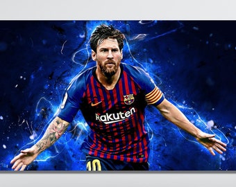 Lionel Messi Canvas Print, Lionel Messi Wall Art, Canvas Room Decor, Football Fan Gift, Football Wall Decor, Soccer Fan Gift, Messi Picture