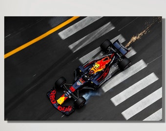 Max Verstappen Leinwand Wandkunst - Max Verstappen Leinwand Poster Kunst Druck Kunst-Grand-Prix F1 Wandkunst - F1 Fan Geschenk - Red Bull Racing Poster