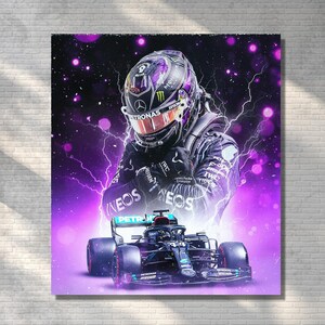 Lewis Hamilton Canvas Wall Art, Lewis Hamilton Print, Lewis Hamilton Poster, F1 Fan Gift, Lewis Hamilton F1 Fan Print Wall Arts, F1 CANVAS