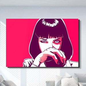Pulp Fiction Canvas Wall Art Poster Print,, Dance Twist Contest Canvas Print, Motivational Hype Hustle Entrepreneur Gift Poster&CANVAS Art