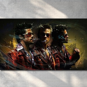 Fight Club Canvas,Fight Club Poster, Tyler Durden Poster Wall art, Fight Club Print, Fight Club Printing Wall Art Tyler Durden CANVAS