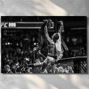 Conor McGregor canvas kunst aan de muur, Conor McGregor canvas poster, Conor McGregor print kunst, man Cave kunst aan de muur, fitness muur ontwerp sportschool poster