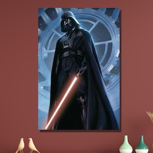 Darth Vader Starwars Darth Vader Canvas Wall Art, Darth Vader Canvas poster, Midnight Starwars Print Art, Clone Wars Gift CANVAS poster
