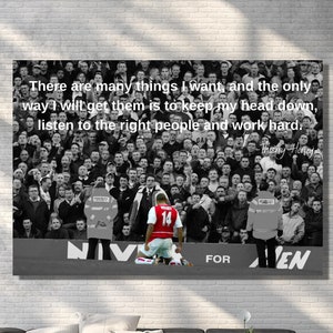 Thierry Henry Poster, Thierry Henry Soccer Wall Art, Football Decor, Arsenal Print, Sports Artwork, Gift for Fans, Home Decor