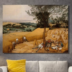 Country Printed, Village Canvas Art, Coastal Artwork, Reproduction Canvas, Pieter Bruegel the Elder Wall Decor, Famous Wall Decor,