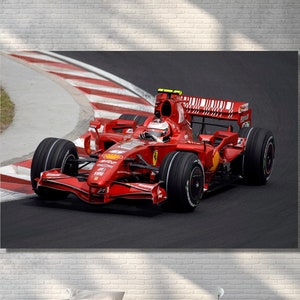 Kimi Raikkonen Wall Art Poster Ferrari F1 Formula 1 Painting Canvas Print Art F1 Fan Gift Kimi Raikkonen Fan Gift CANVAS