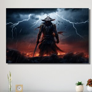 Samurai Warriors Canvas Art, Samurai Warriors modern wall art,  Samurai canvas Poster Print Art CANVAS Home and Office Wall Art