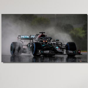 Lewis Hamilton Canvas Wall Art, F1 Lewis Hamilton Print Poster, F1 Mercedes Canvas Poster, Gift For Him Wall Art Hamilton CANVAS
