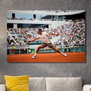 Roger Federer Canvas Print, Roger Federer Room Decor, Canvas Wall Art, Tennis Fan Gift, Tennis Wall Art, Roger Federer Fan Gift