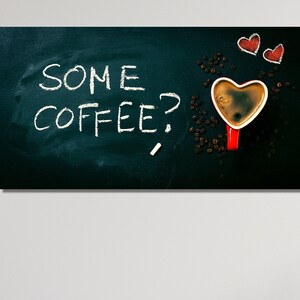 Arte de parede de xícara de café, pintura de arte de parede de cozinha em tela, pôster de arte de tela de xícara de café, arte de impressão de tela moderna de café