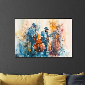 Abstract Jazz Music Wall Art, Jazz Canvas Wall Art, African Wall Art Canvas, Music Studio Decor, Jazz Band Wall Art, African Art Wall Decor