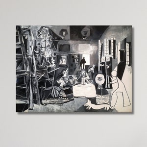 Pablo Picasso Las Meninas Velazquez Canvas Wall Art Gallery Wrapped or Framed Giclee Print,Pablo Picasso Art Poster Desing for Home & office