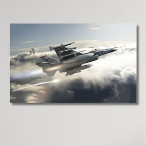 Décoration murale sur toile Jets armés F 16, impression de motif avion militaire F-16, impression de motif avion F-16 Tomcat