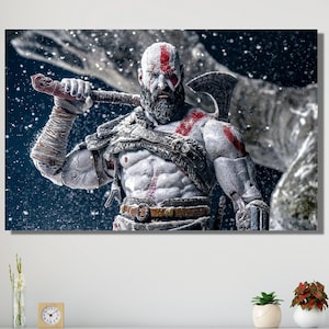 God Of War Canvas Wall Art - Kratos Canvas Print - God Of War Poster Print - Kratos Wall Art Poster - God Of War CANVAS Art