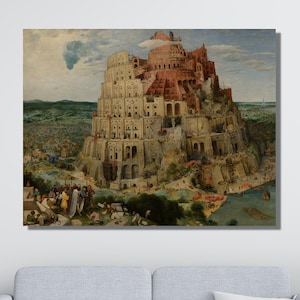 Pieter Bruegel la torre di Babele kunsthistorisches museum 1560 Canvas Wall Art stampa Art Dinning Room Decor, Pieter Bruegel modern Wall Art