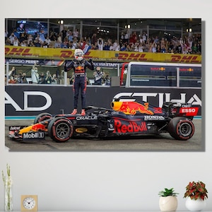 Max Verstappen Canvas Wall Art,  Max Verstappen Poster Print art,Grand Prix F1 Gift , Verstappen Red Bull Racing Home and OfficeWall Desing