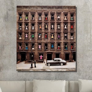 Ormond Gigli Girls in the Windows Canvas Wall Art,Ormond Gigli Canvas Poster Print,New York City, Models in Windows 1960,Photography Prints