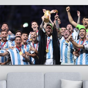 Lionel Messi canvasafdruk, Lionel Messi muurkunst, canvas kamer decor, voetbalfan cadeau, voetbal muur decor, voetbal fan cadeau, Messi foto