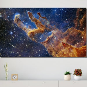 NASA Deep Field Set Of 3 Canvas/Poster Art, James Webb Space Telescope First Images, Carina Nebula, Large Canvas Wall Art Print