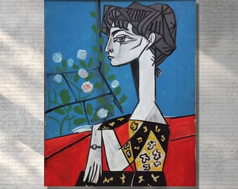 Pablo Picasso Portrait of Jacqueline Canvas Wall - Vintage Pablo Picasso Poster Art Print Art - Picasso Home Decor Arts