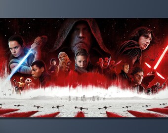 Star Wars Poster, Star Wars Wall Art, Movie Poster, Modern Wall Art, Wall Art Canvas , Star Wars Canvas, The Force Awakens, Movie Wall Art,