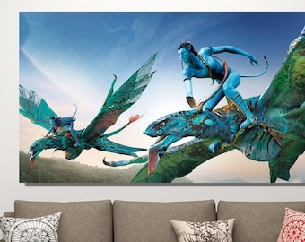 Poster del film Avatar Canvas Wall Art, Stampa artistica su tela del film Avatar, Arte su tela, Pittura moderna del film Avatar su TELA