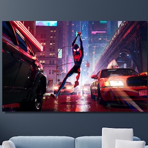 Miles Morales Spider-Man Wall Art / Into the Spiderman Verse Wall Decor / SpiderMan / Across the Spiderman CANVAS
