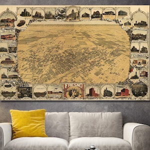 Die amerikanische Landkarte Landkarte der USA ist zum Aufhängen geeignet Vintage Weltkarte Wandbild Kunst Poster