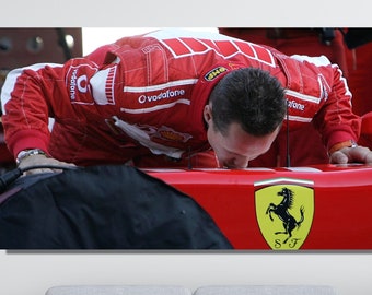 Legend Michael Schumacher Canvas Wall Art, Michael Schumacher Poster,Michael Schumacher Canvas Print , Formula One Home Decor CANVAS