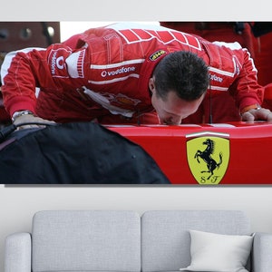 Legend Michael Schumacher Canvas Wall Art, Michael Schumacher Poster,Michael Schumacher Canvas Print , Formula One Home Decor CANVAS