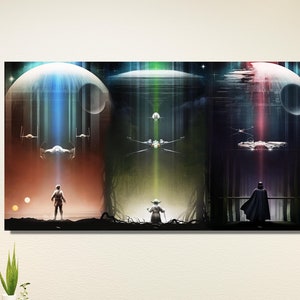 Starwars Last Supper Canvas Wall Art, Starwars Poster Print Modern Home Decor Art Darth Vader Poster, Luke Skywalker Print, Ready To Hang