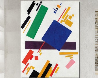 Kazimir Malevich - Suprematist Composition 1916 Canvas Wall Art, Minimalistic Art, Suprematisim Art, Reproduction Canvas Home Decor