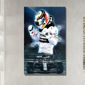 Lewis Hamilton Poster,Lewis Hamilton Canvas Print Art,Formula One F1 Grand Prix,Hamilton Fan Gifts,Lewis Hamilton Canvas Art,Man Cave Decors